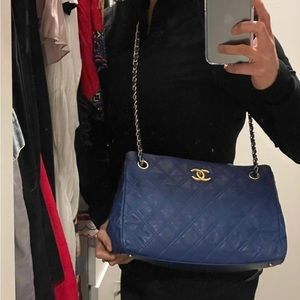 blue chanel bag